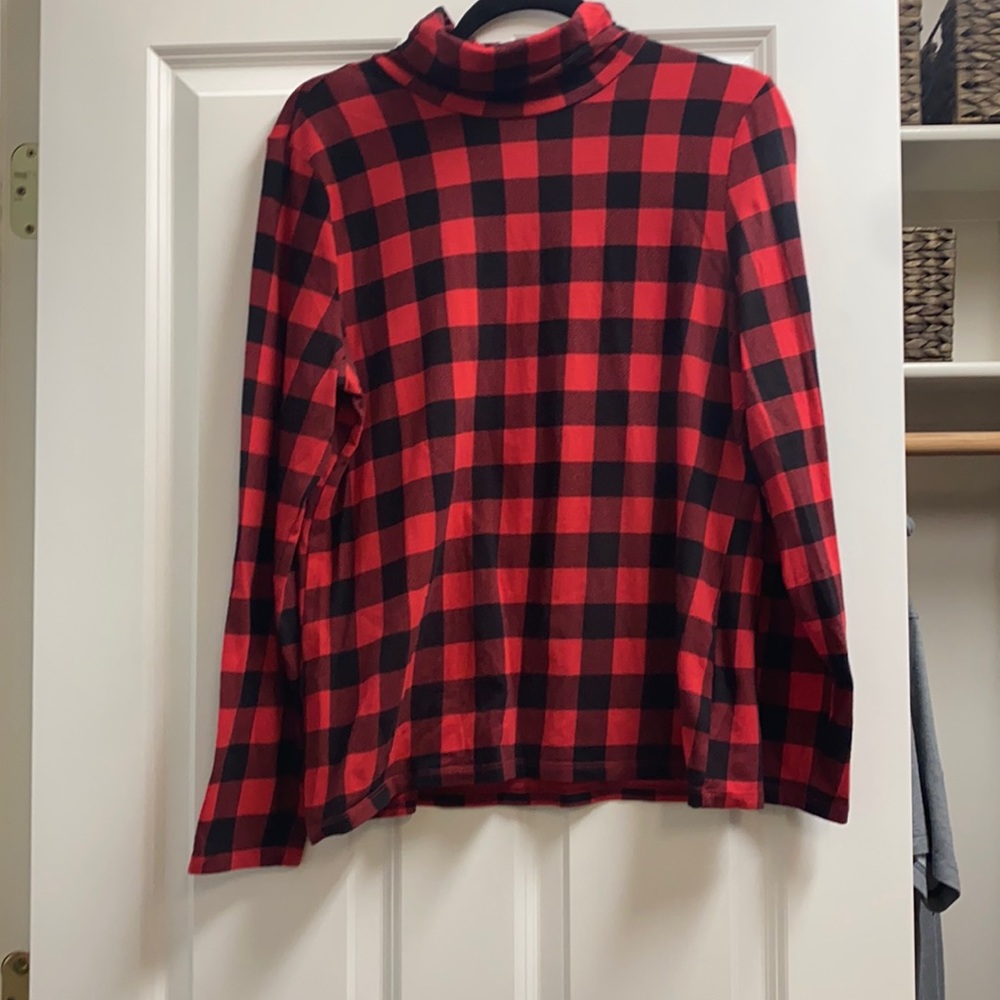 Talbots Buffalo check turtleneck